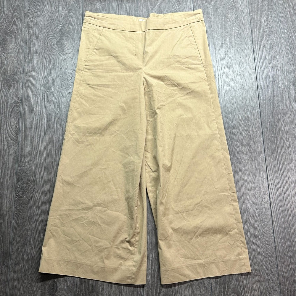 Babaton Aritzia Tan Khaki Wide Leg Cropped Pants Size 00 High Waisted Trousers